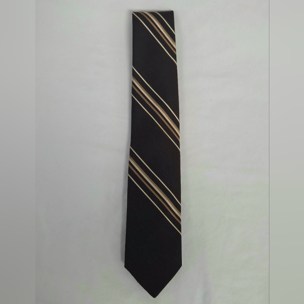 Vintage 60s Givenchy Brown Striped Tie